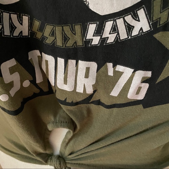 KISS U.S. Tour 76 Cropped Tie Top - Picture 3 of 8